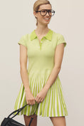 Load image into Gallery viewer, Mare Mare Short-Sleeve Polo Fit & Flare Sweater Mini Dress
