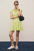 Load image into Gallery viewer, Mare Mare Short-Sleeve Polo Fit & Flare Sweater Mini Dress

