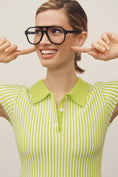 Load image into Gallery viewer, Mare Mare Short-Sleeve Polo Fit & Flare Sweater Mini Dress
