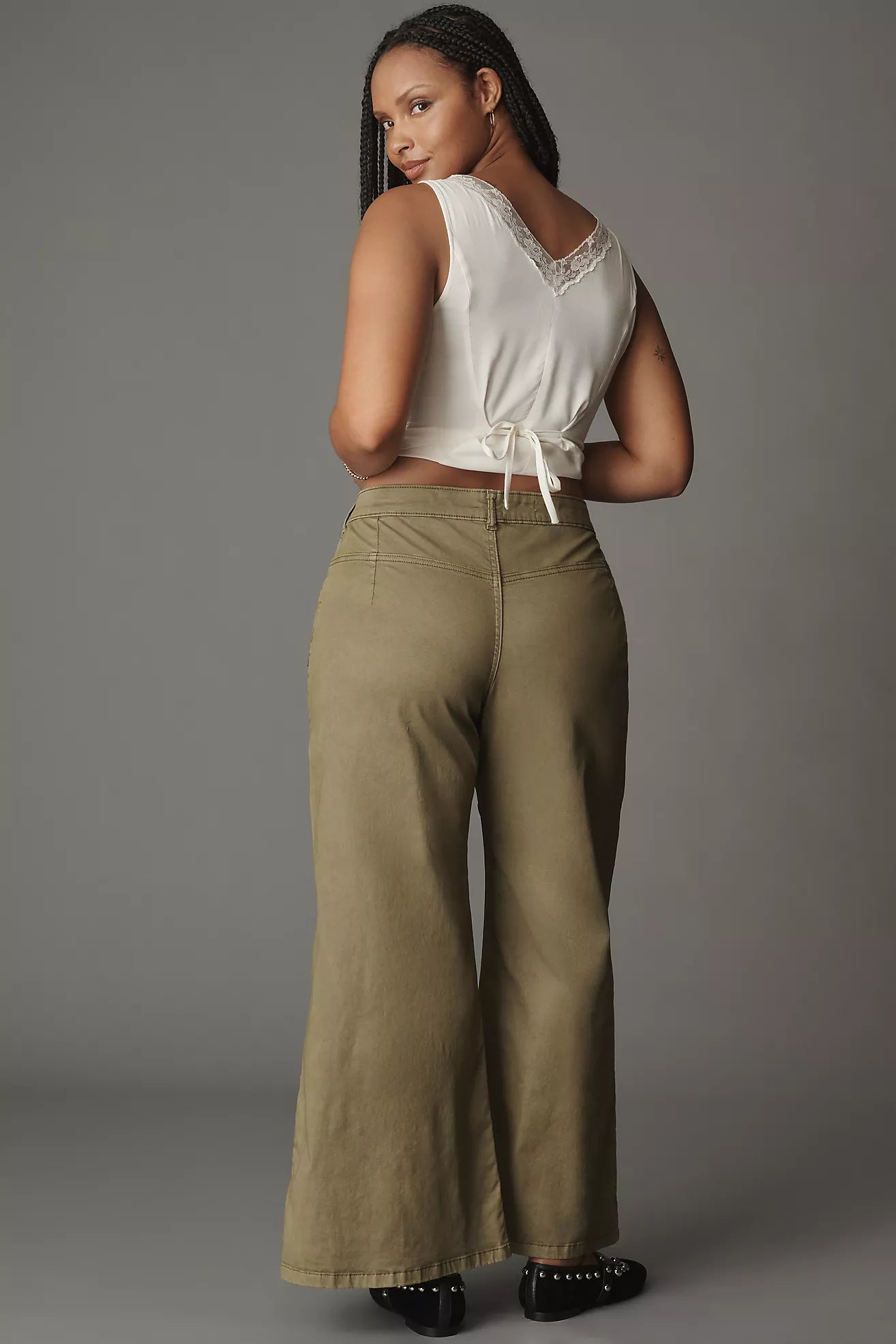 Pilcro Crop Wide-Leg Pants