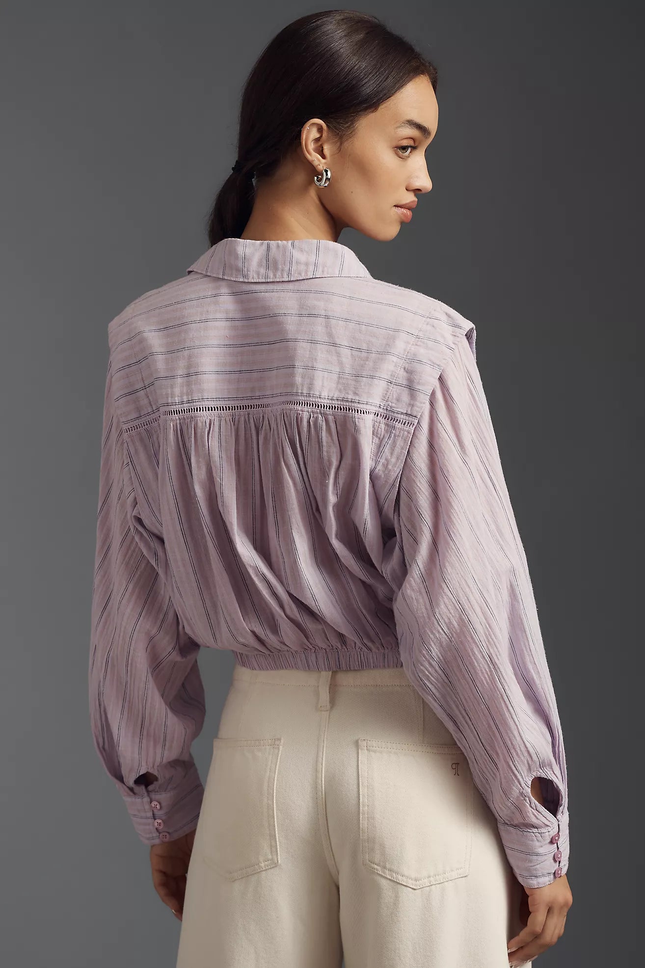 Pilcro Flared Shoulder Buttondown Shirt