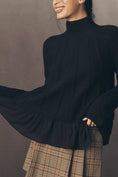 Load image into Gallery viewer, By Anthropologie Mock-Neck Sheer Mixed Media Sweater
