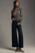 Load image into Gallery viewer, PAIGE Anessa Coated High-Rise Crop Wide-Leg Jeans
