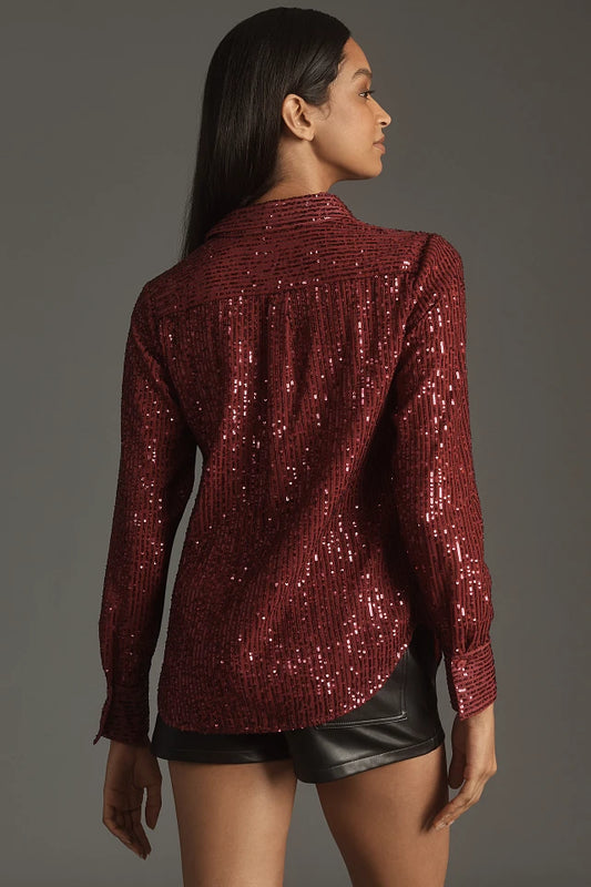By Anthropologie Sequin Buttondown
