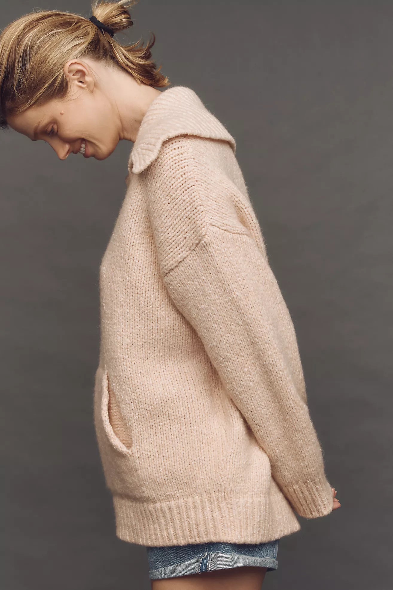 By Anthropologie Wool-Blend Collared Jumper