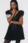 Load image into Gallery viewer, Endless Rose Velvet Bow Mini Dress
