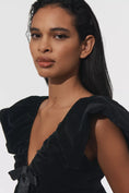 Load image into Gallery viewer, Endless Rose Velvet Bow Mini Dress
