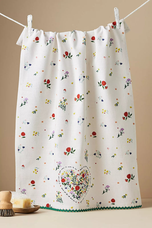 Annie Mother's Day Floral Tea Towel