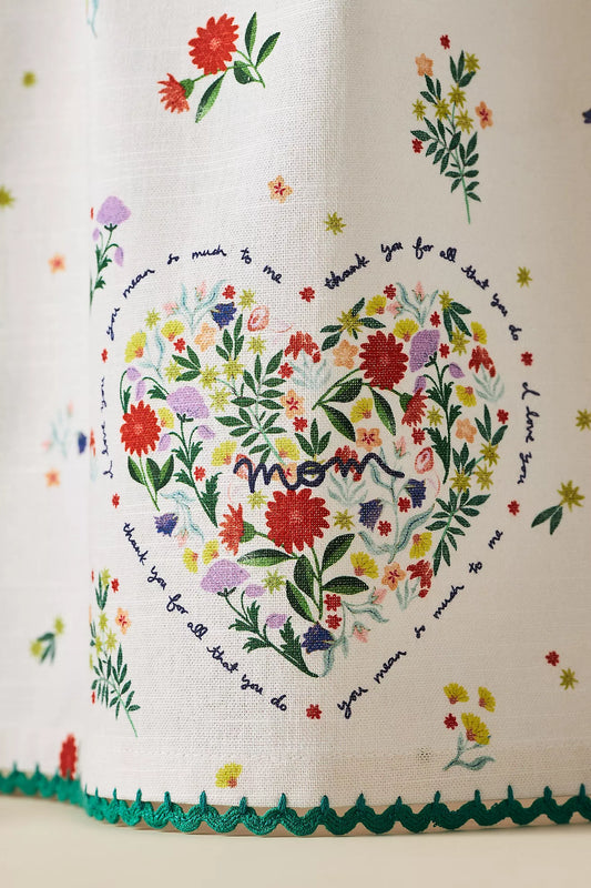 Annie Mother's Day Floral Tea Towel