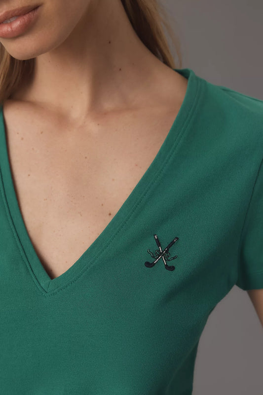 Maeve V-Neck Short-Sleeve Tee