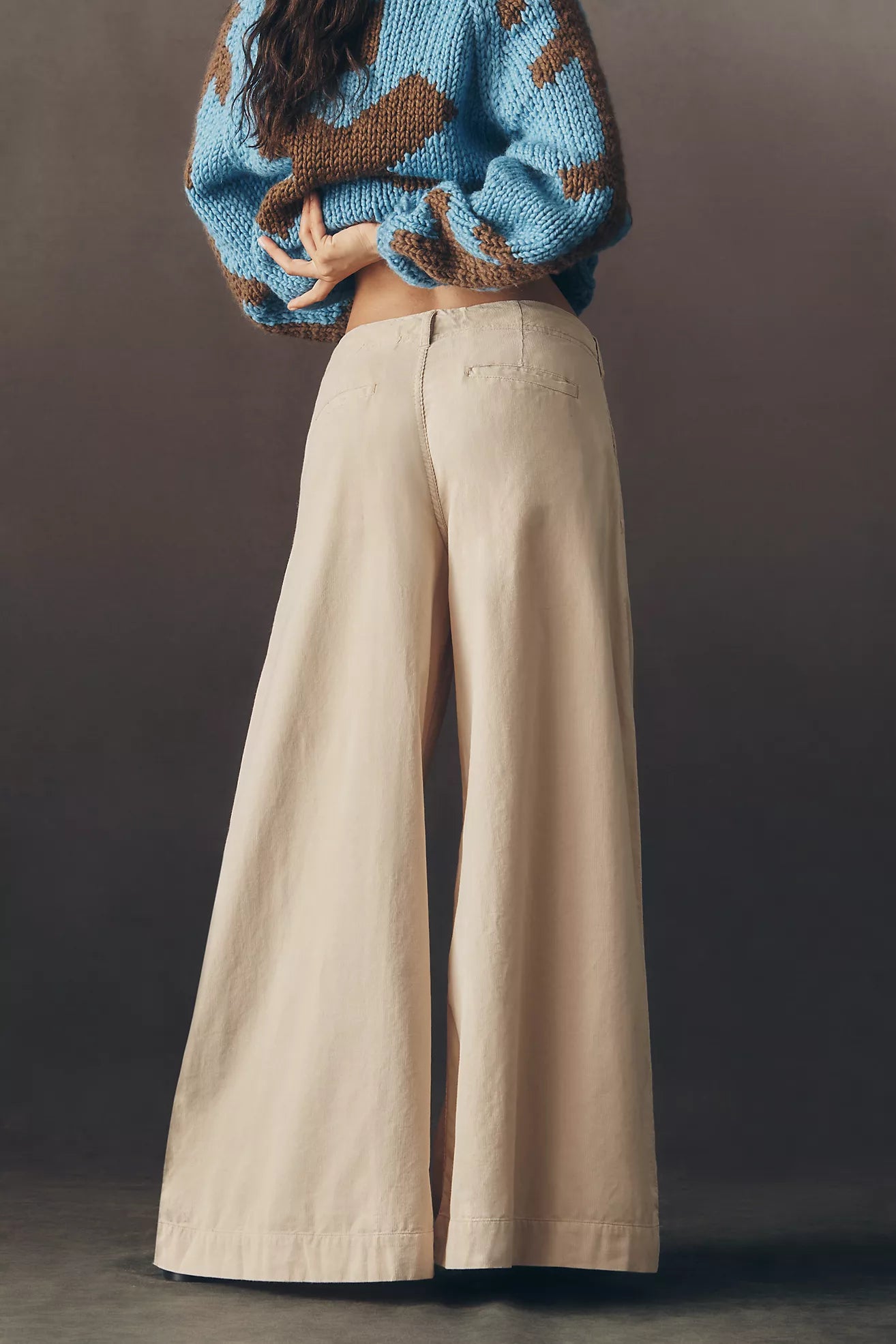 Pilcro Tie-Waist High-Rise Wide-Leg Trouser Jeans