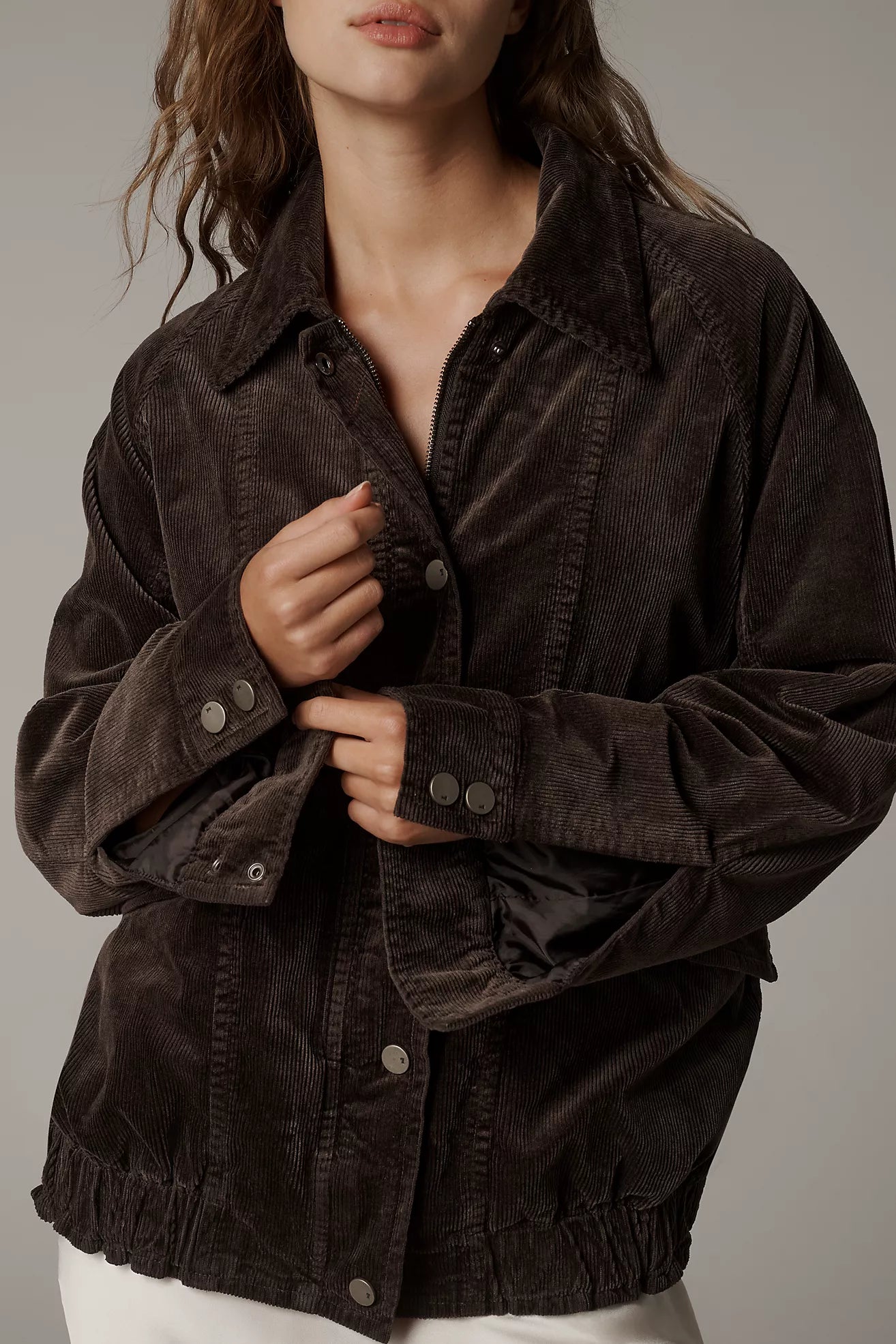 Pilcro Corduroy Bomber Jacket