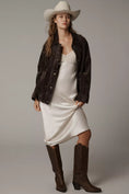 Load image into Gallery viewer, Pilcro Corduroy Bomber Jacket
