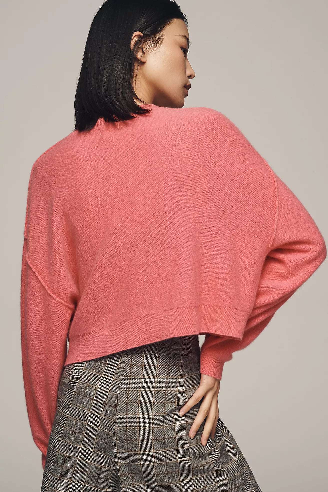 The Alani Cropped Cashmere Crew-Neck Jumper by Pilcro