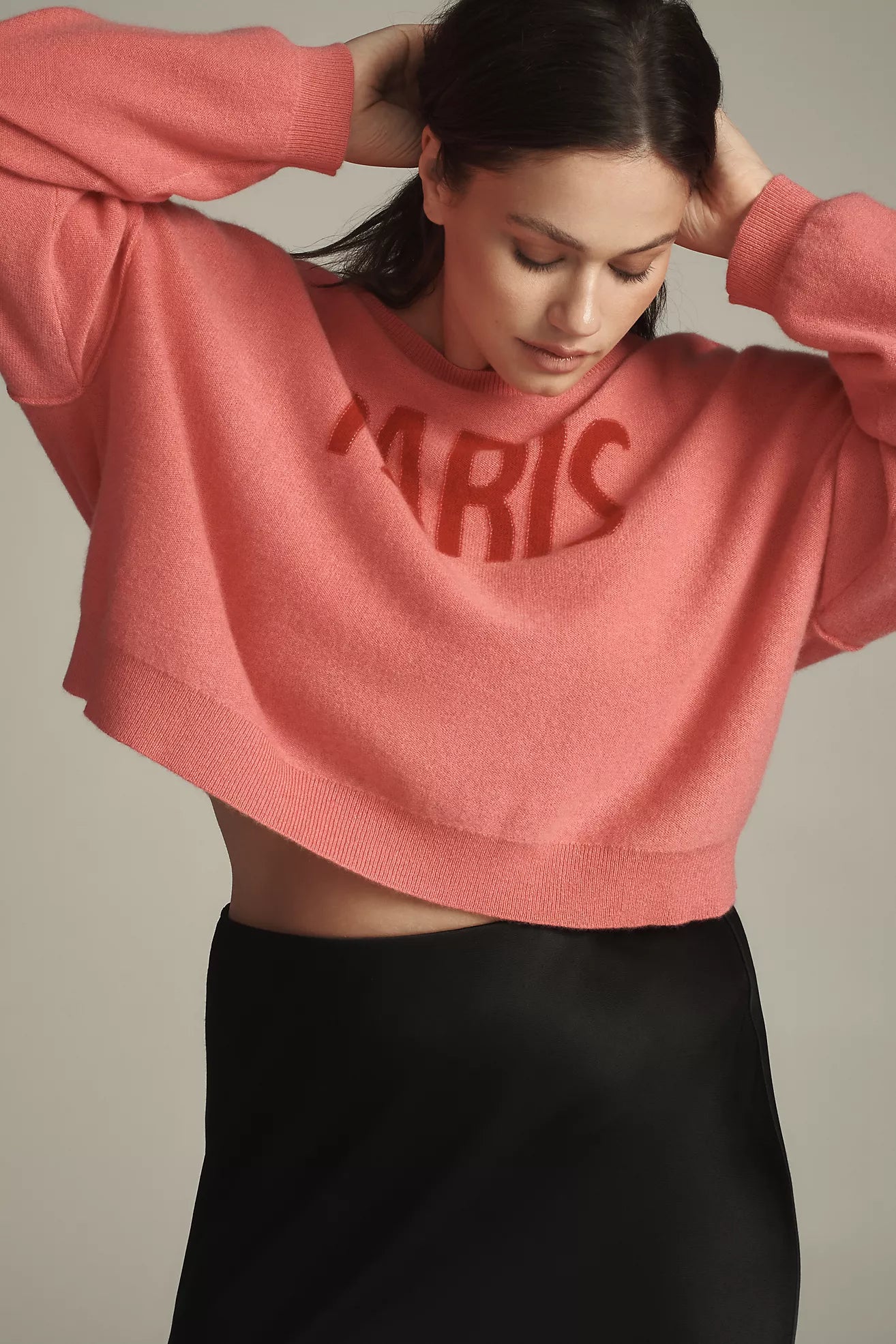 The Alani Cropped Cashmere Crew-Neck Jumper by Pilcro