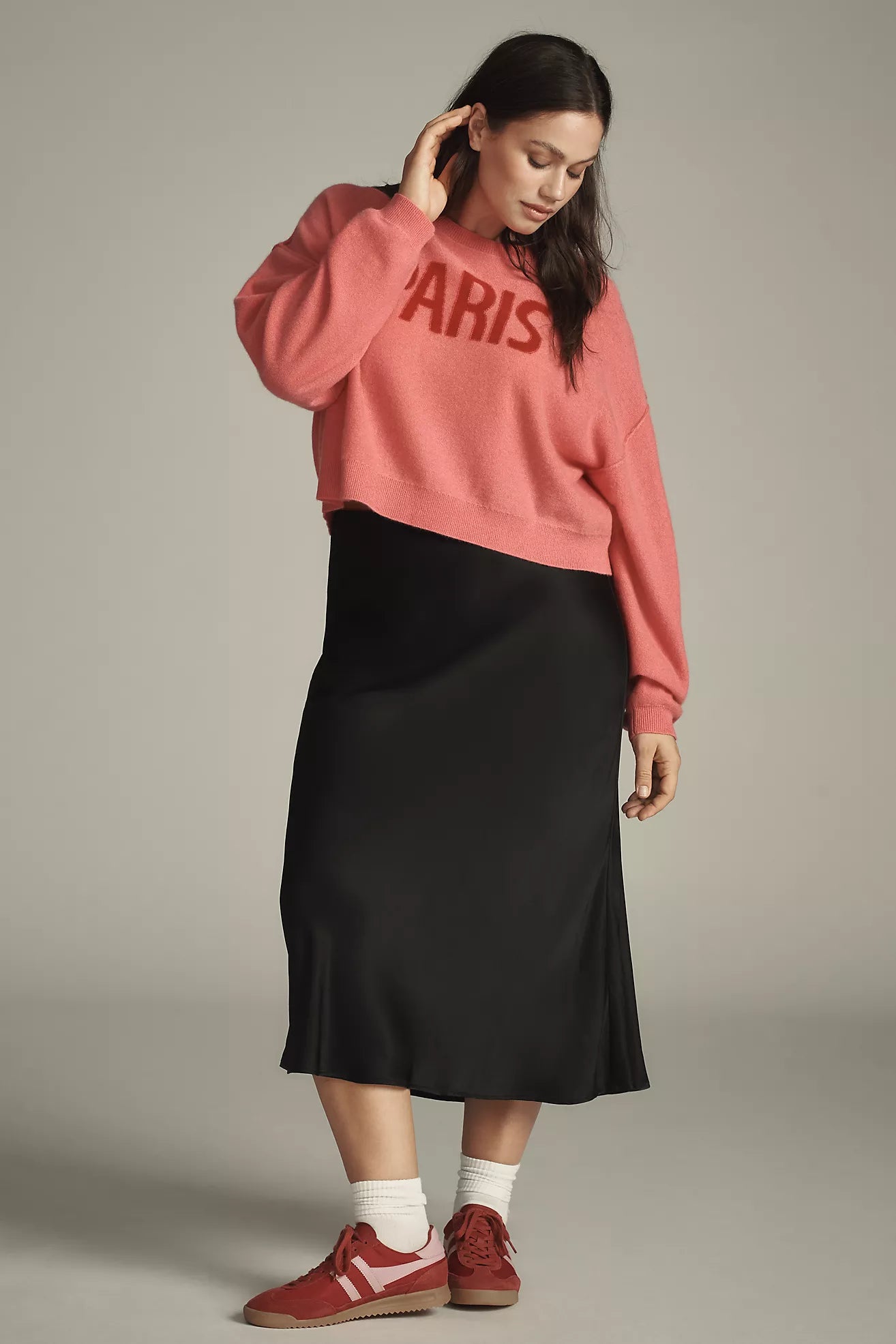 The Alani Cropped Cashmere Crew-Neck Jumper by Pilcro