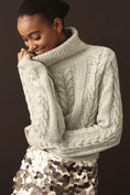 Load image into Gallery viewer, Pilcro Shine Cable-Knit Turtleneck Sweater
