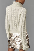 Load image into Gallery viewer, Pilcro Shine Cable-Knit Turtleneck Sweater
