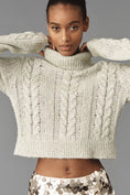 Load image into Gallery viewer, Pilcro Shine Cable-Knit Turtleneck Sweater
