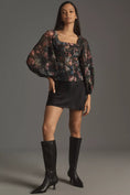 Load image into Gallery viewer, By Anthropologie Sheer Balloon-Sleeve Blouse
