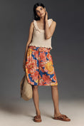 Load image into Gallery viewer, Farm Rio x Anthropologie Linen Blend Belted Floral Bermuda Shorts
