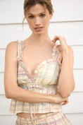 Load image into Gallery viewer, By Anthropologie V-Neck Flannel Crop Top
