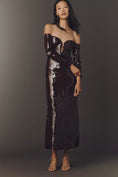 Load image into Gallery viewer, Bardot Emmeline Off-Shoulder Sequin Maxi Dress
