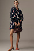 Load image into Gallery viewer, The Caroline Long-Sleeve Tie-Neck Mini Dress by Maeve
