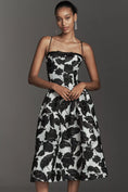 Load image into Gallery viewer, Maeve Sleeveless Jacquard Drop-Waist Midi Dress
