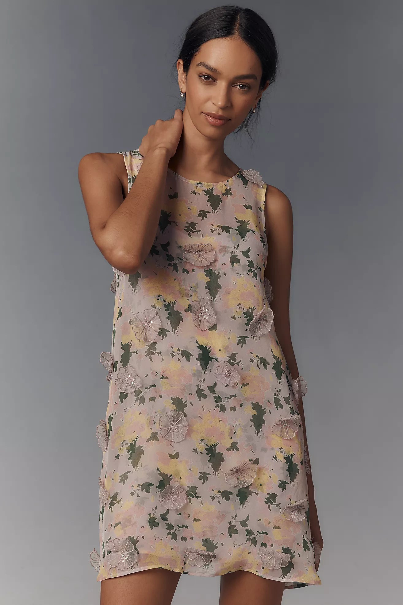 Pinnacle by Shruti Sancheti Sheer Floral Mini Dress