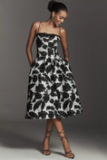 Load image into Gallery viewer, Maeve Sleeveless Jacquard Drop-Waist Midi Dress
