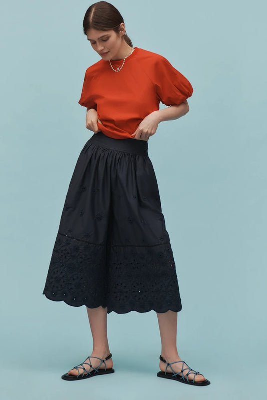 Maeve Embroidered Skirty Culottes