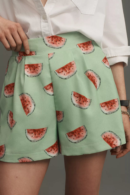 Hutch Printed Pleated Shorts