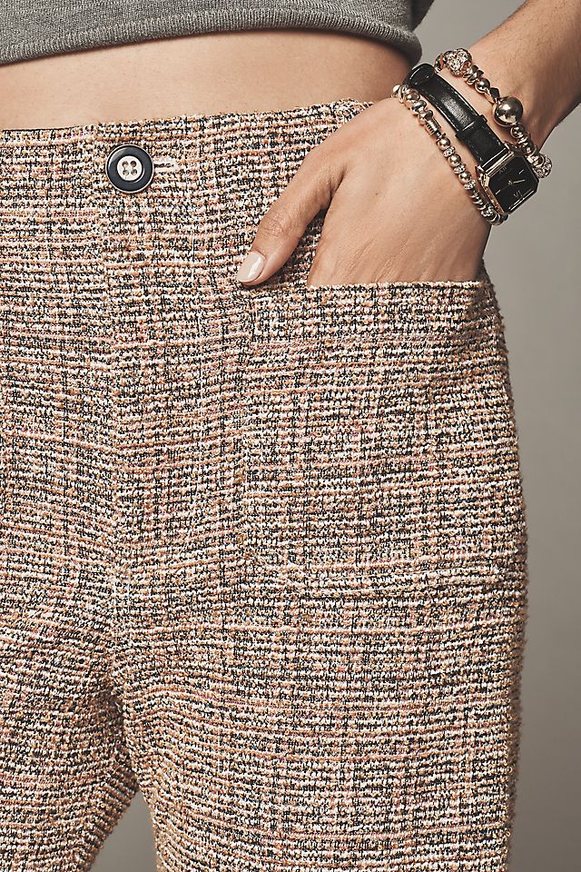 The Colette Tweed Crop Wide-Leg Pants by Maeve