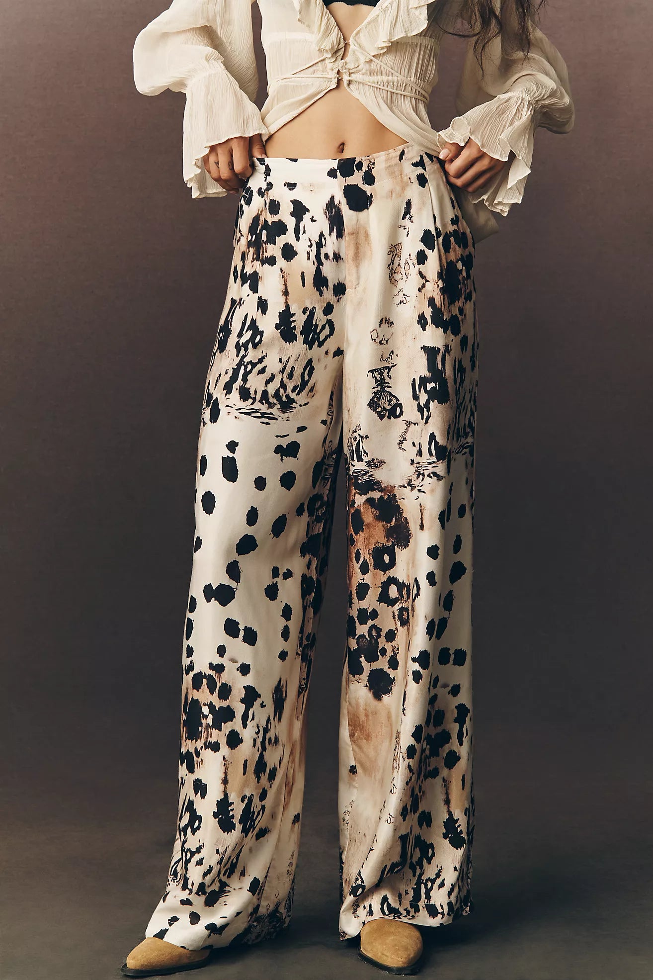 By Anthropologie Silky Trouser Pants