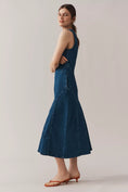 Load image into Gallery viewer, ALIGNE Raven Sleeveless Diagonal Seamed Denim Midi Dress
