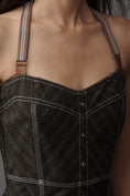 Load image into Gallery viewer, Pilcro Halter Sweetheart Bubble Mini Dress
