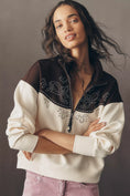 Load image into Gallery viewer, By Anthropologie Studded Half-Zip Sweatshirt
