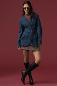 Load image into Gallery viewer, By Anthropologie Belted Denim Jacket
