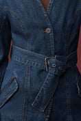 Load image into Gallery viewer, By Anthropologie Belted Denim Jacket
