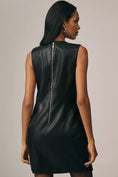Load image into Gallery viewer, Siempre Faux Leather Fringe Shift Dress
