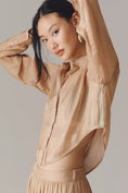 Load image into Gallery viewer, Maeve Long-Sleeve Silky Buttondown Shirt
