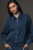 Load image into Gallery viewer, The Rylie Bomber Jacket by Pilcro: Denim-Knit Edition
