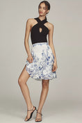 Load image into Gallery viewer, Ranna Gill Pintuck Lace Embellished Printed Mini Skirt
