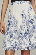 Load image into Gallery viewer, Ranna Gill Pintuck Lace Embellished Printed Mini Skirt
