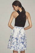 Load image into Gallery viewer, Ranna Gill Pintuck Lace Embellished Printed Mini Skirt
