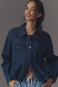 Load image into Gallery viewer, Pilcro Bubble Hem Trucker Jacket
