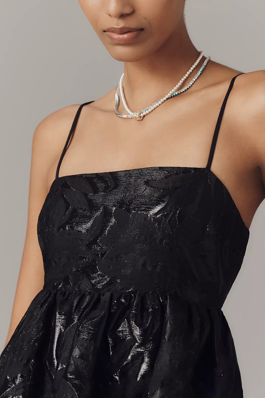 Endless Rose Square-Neck Babydoll Mini Dress