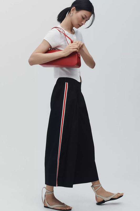 Maeve Pleated Track Culotte Trousers