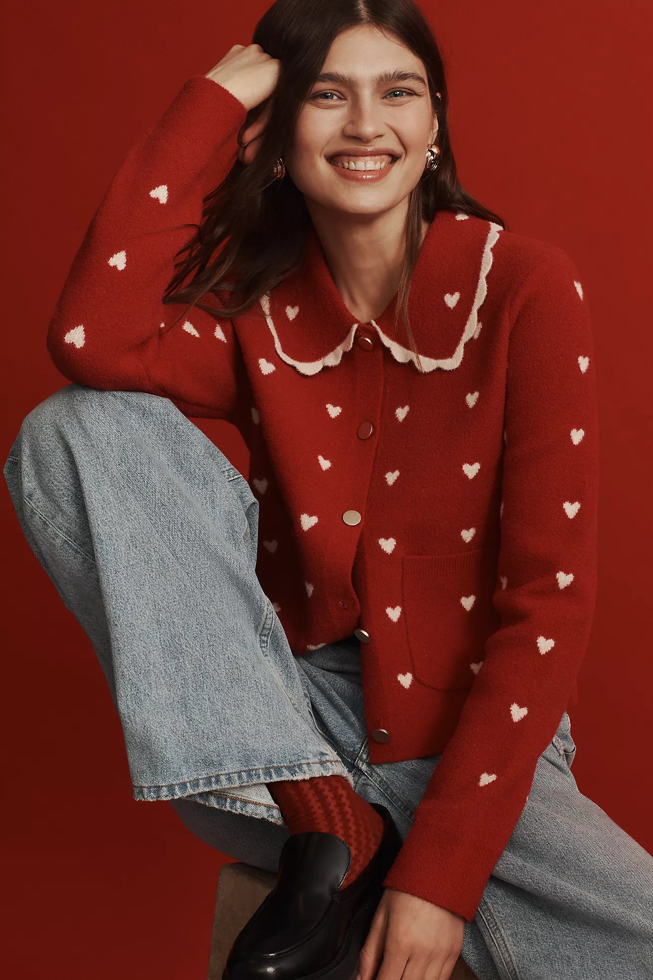 NVLT Heart Icon Knit Jacket